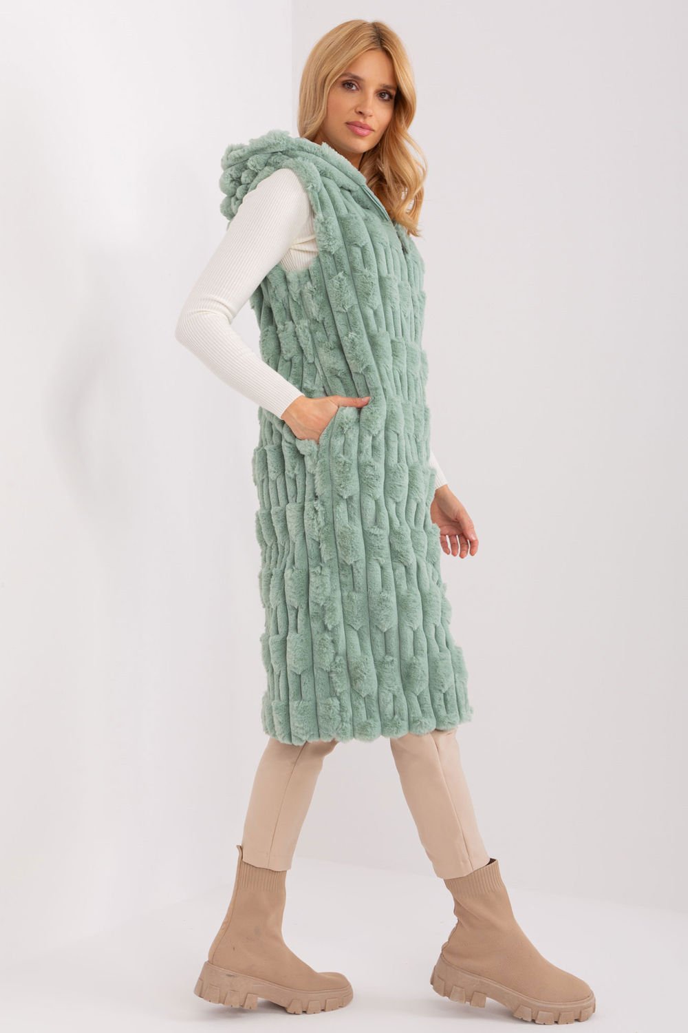 Gilet Women Outfit 190869 At-Women`s Coats, Jackets-AT-green-L/XL-Urbanheer