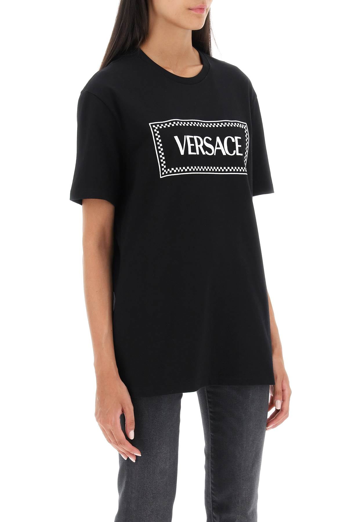 Versace t-shirt with logo embroidery-Versace-40-Urbanheer