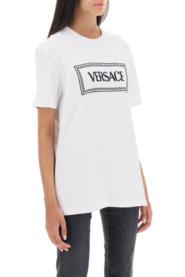 Versace t-shirt with logo embroidery-Versace-Urbanheer