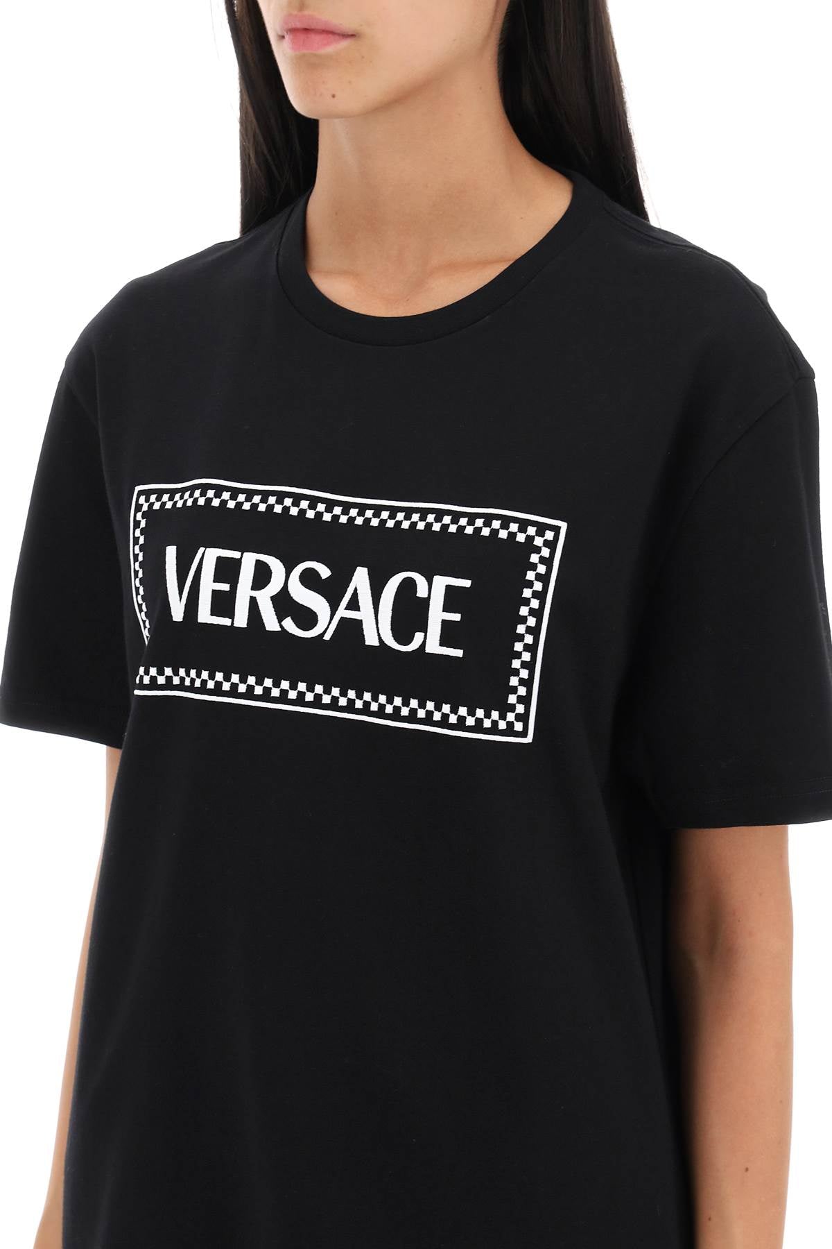 Versace t-shirt with logo embroidery-Versace-40-Urbanheer