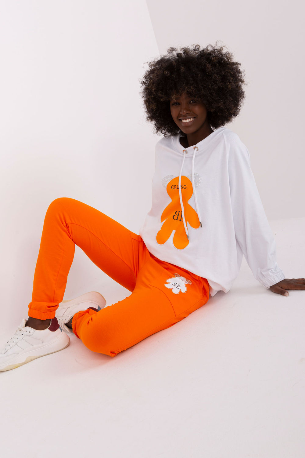 Set Women Outfit 191259 Relevance-Pants, Trousers, Shorts-Relevance-orange-S/M-Urbanheer