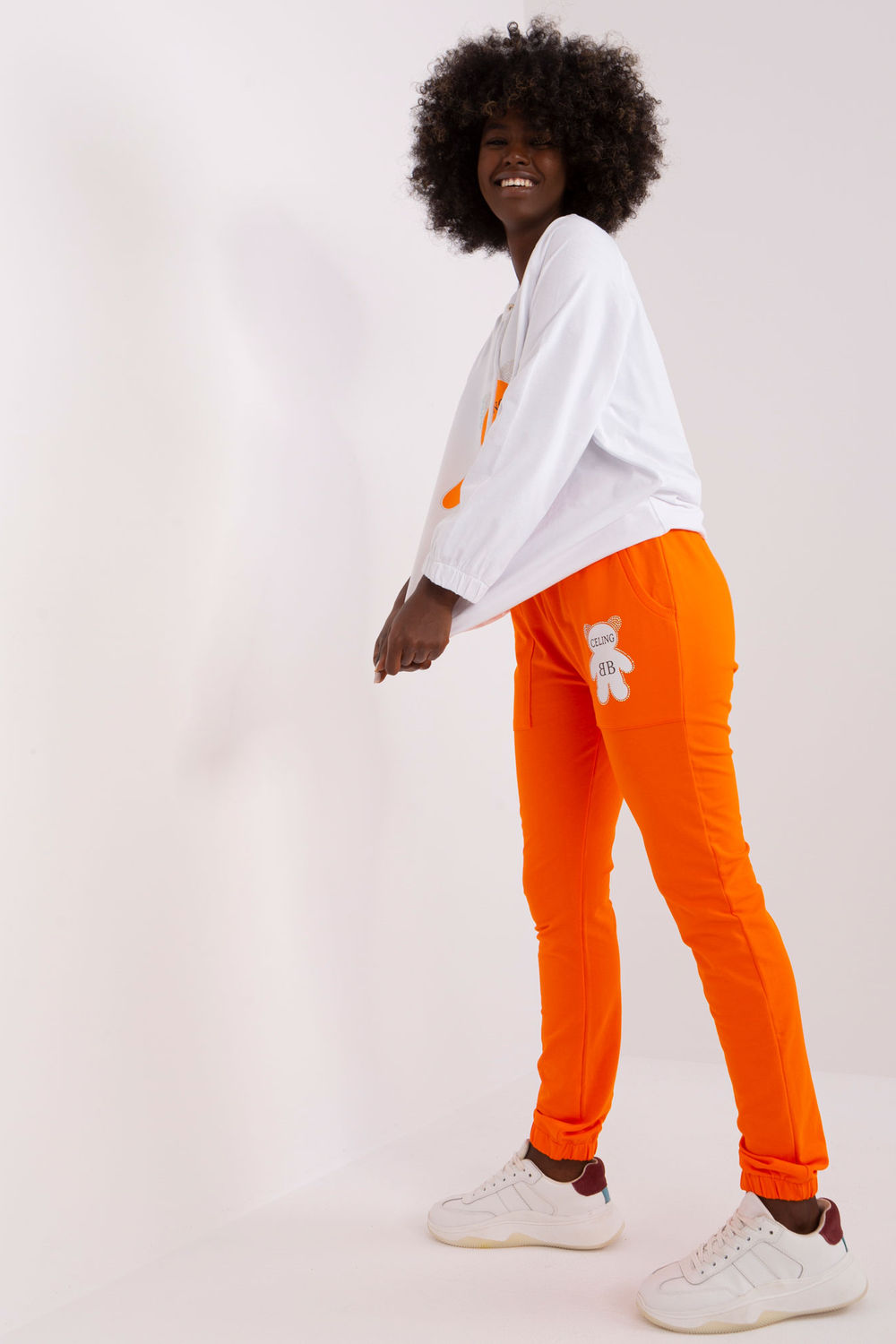 Set Women Outfit 191259 Relevance-Pants, Trousers, Shorts-Relevance-orange-S/M-Urbanheer