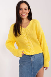Jumper Women Comfort-Sweaters, Pullovers, Jumpers, Turtlenecks, Boleros, Shrugs-Badu-yellow-one-size-fits-all-Urbanheer