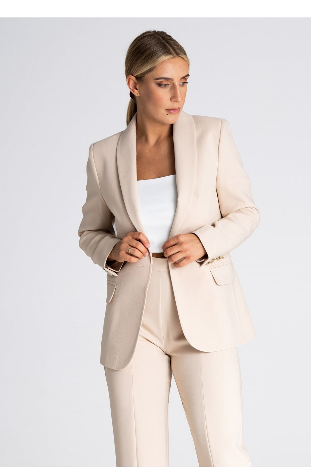 Jacket Women Comfort-Jackets, Vests for Women-Figl-beige-L/XL-Urbanheer