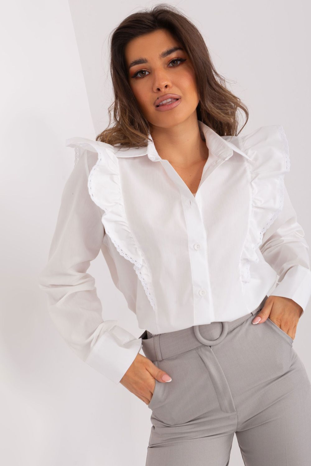 Long Sleeve Shirt Women Outfit 193129 Lakerta-Shirts for Women-Lakerta-white-L/XL-Urbanheer