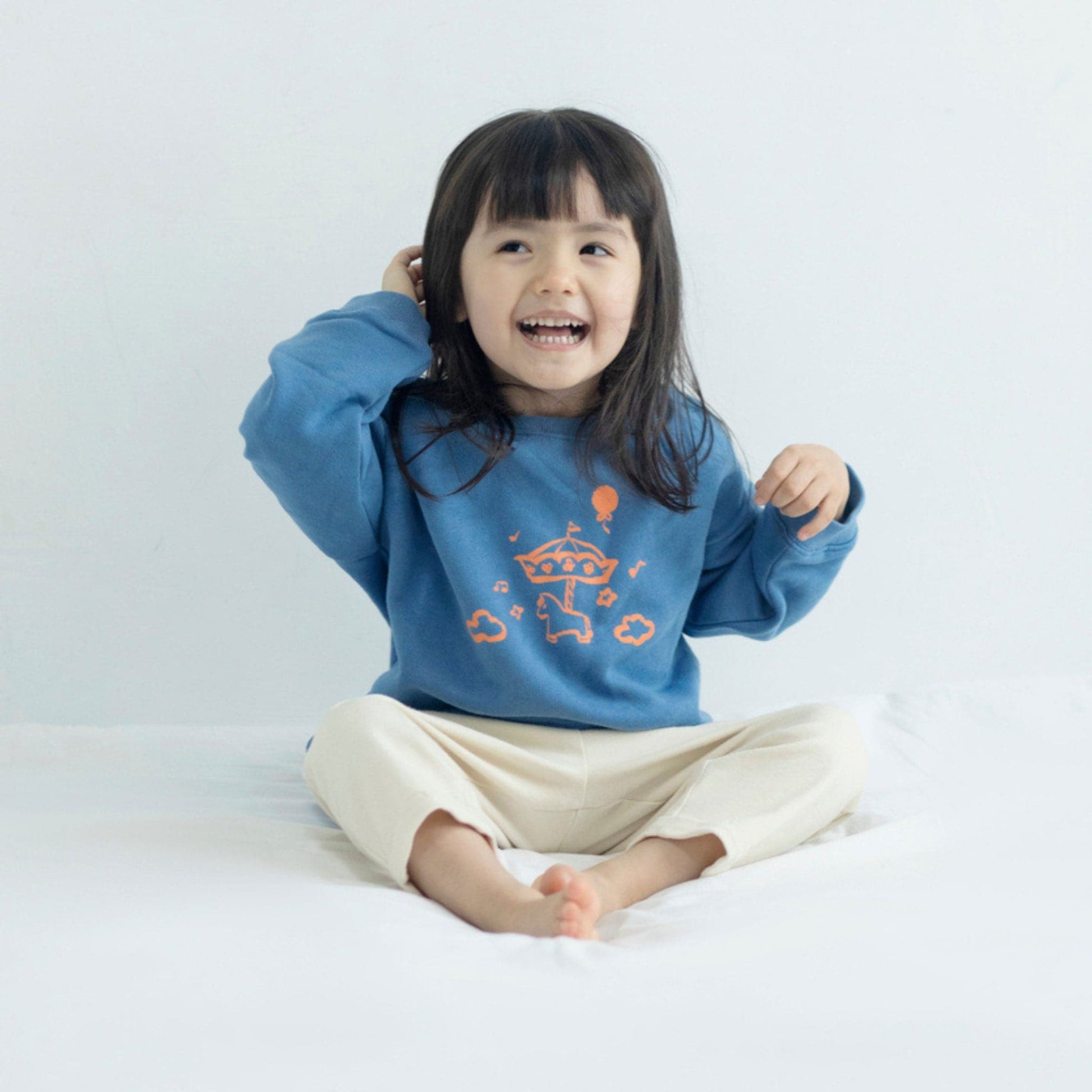 Organic French Terry Sweatshirt-Blue Carousel-NORSU-ORGANIC-Heaven Blue-12-18M-Urbanheer