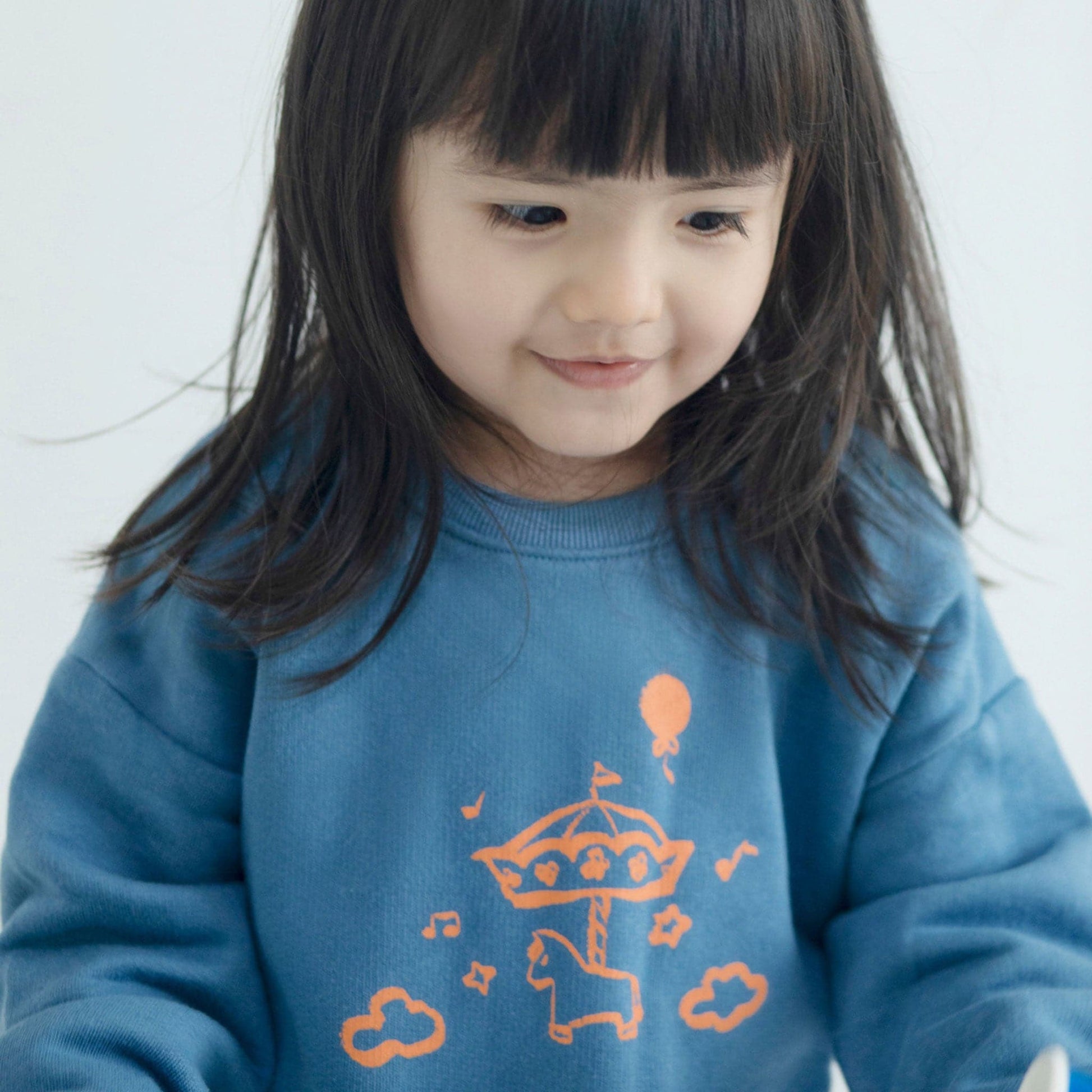 Organic French Terry Sweatshirt-Blue Carousel-NORSU-ORGANIC-Heaven Blue-12-18M-Urbanheer