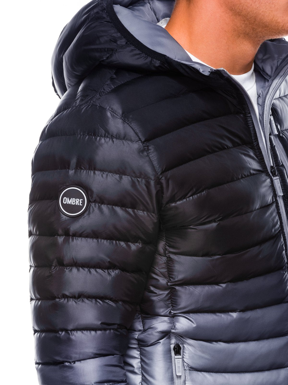 Men's quilted winter jacket Avalanche black-gray-UHXE-S-Urbanheer