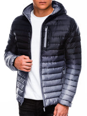 Men's quilted winter jacket Avalanche black-gray-UHXE-S-Urbanheer