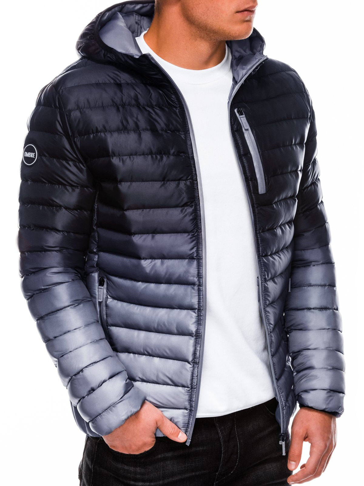 Men's quilted winter jacket Avalanche black-gray-UHXE-S-Urbanheer