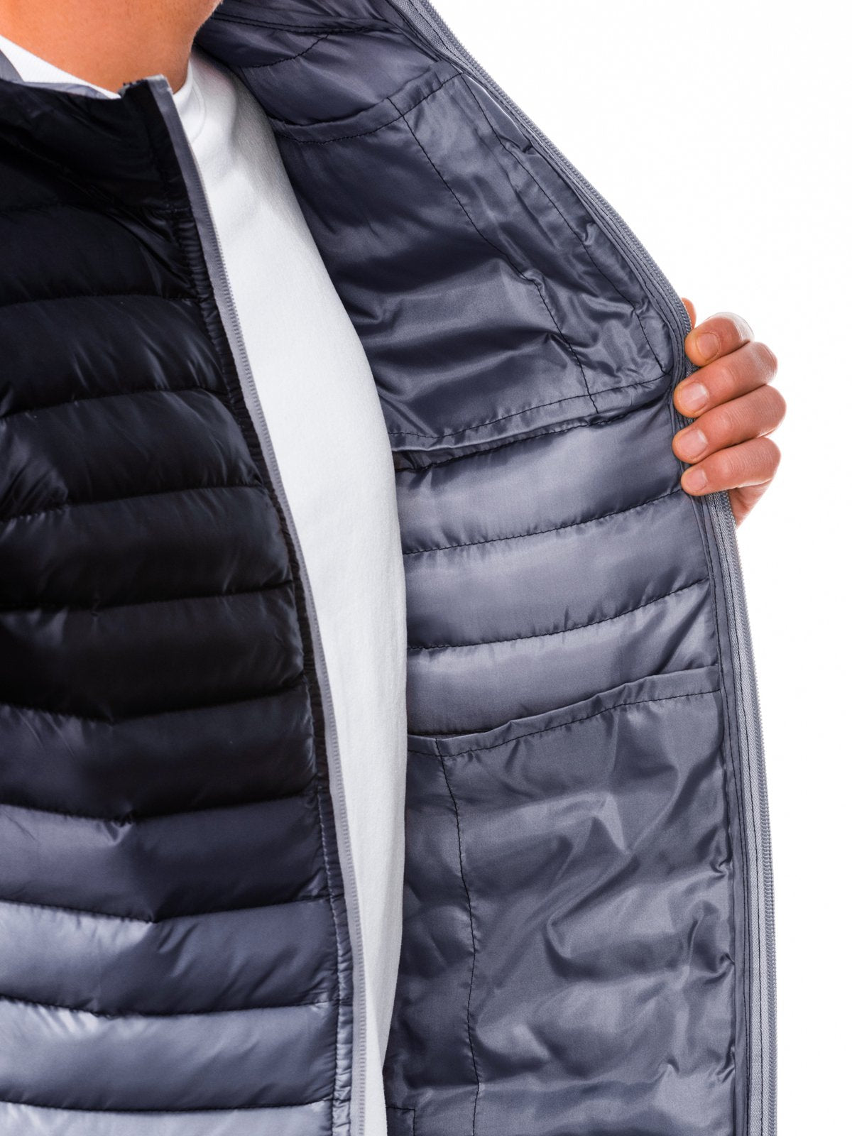 Men's quilted winter jacket Avalanche black-gray-UHXE-S-Urbanheer