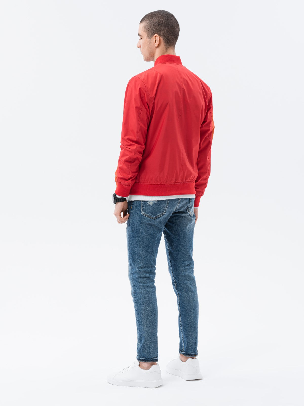 Men's transition bomber jacket Higgs red-UHXE-M-Urbanheer