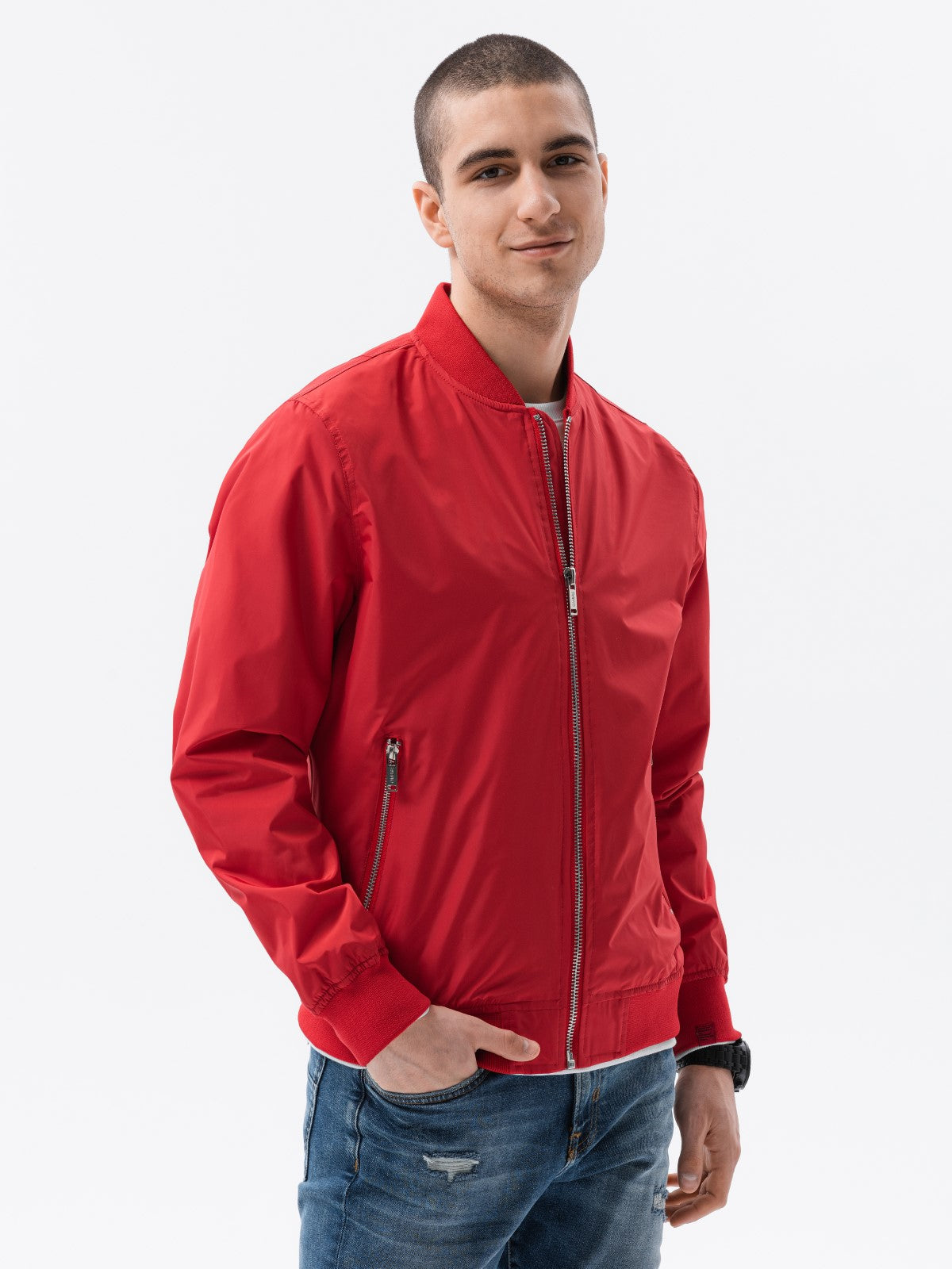 Men's transition bomber jacket Higgs red-UHXE-M-Urbanheer
