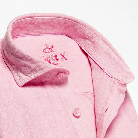 Linen Button Down Shirt - Light Pink