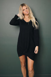 Alpine T-Shirt Dress-UHXSW-BLACK-SMALL-Urbanheer