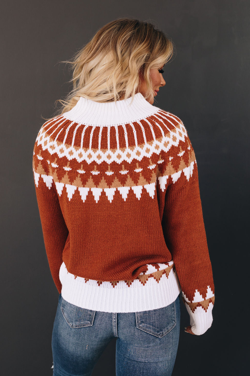 Laureen High Neck Knit Sweater-UHXSW-APRICOT-SMALL-Urbanheer