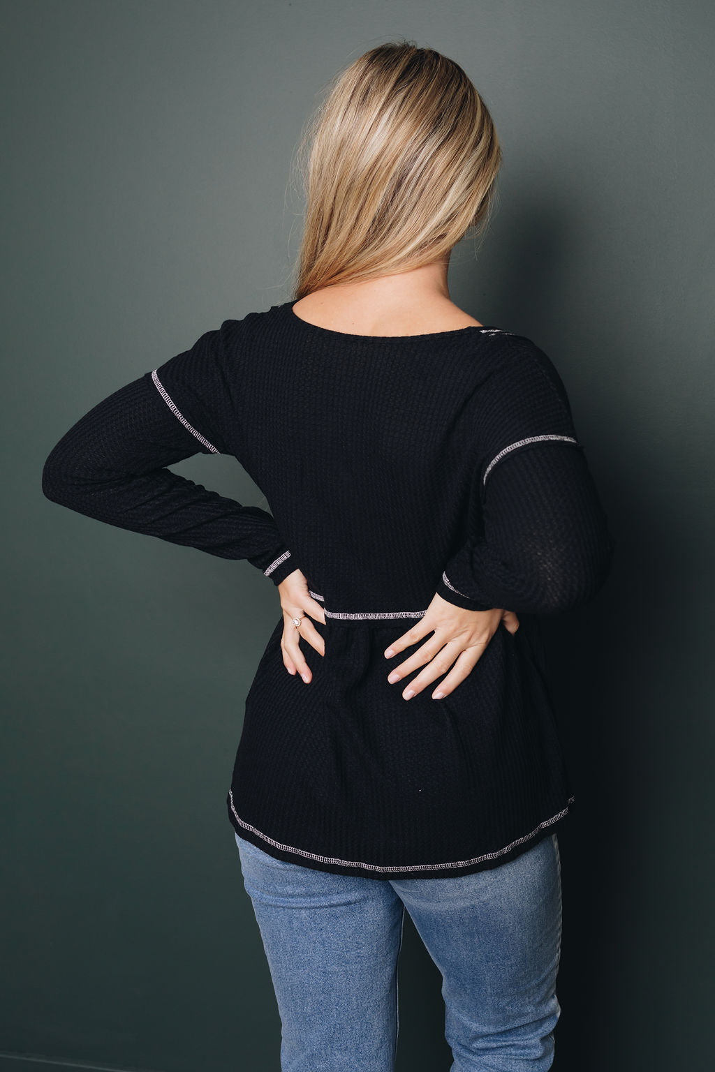 Zoe Babydoll Top-UHXSW-BLACK-SMALL-Urbanheer