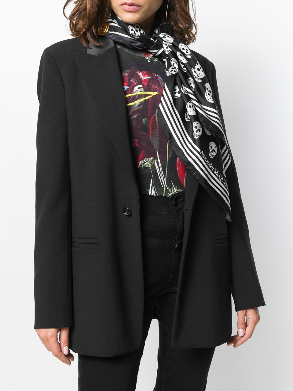 Alexander Mcqueen Scarfs Black-Alexander McQueen-UNI-Urbanheer
