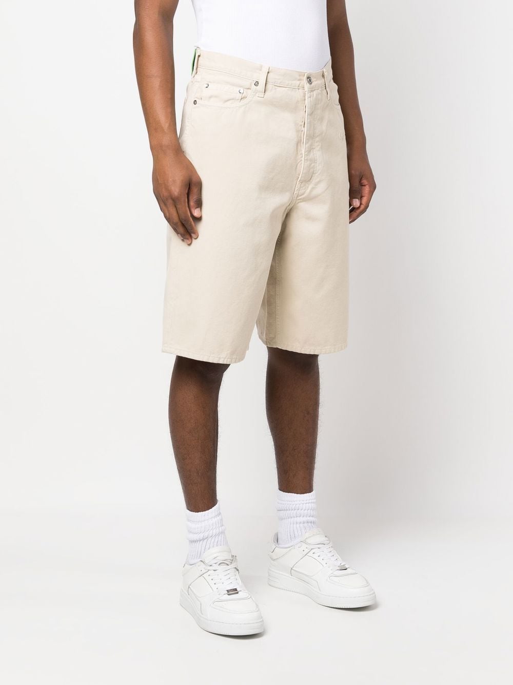 Off White Shorts Beige-Off White-L-Urbanheer