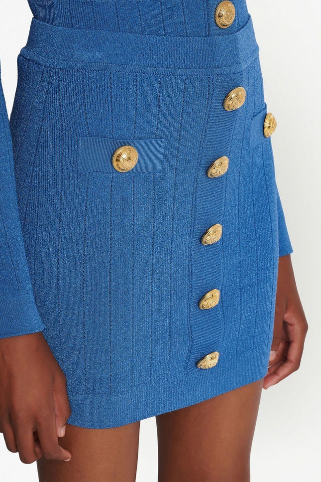 Balmain Skirts Blue-Balmain-Urbanheer