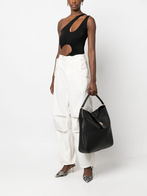 Tom Ford Gold Tone Logo Leather Tote Bag-Tom Ford-UNI-Urbanheer