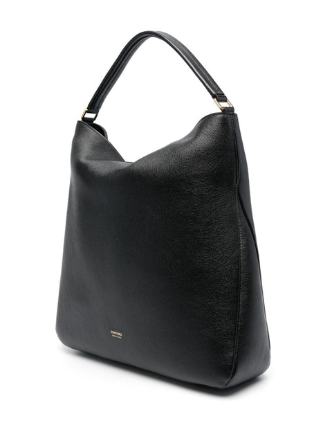Tom Ford Gold Tone Logo Leather Tote Bag-Tom Ford-UNI-Urbanheer