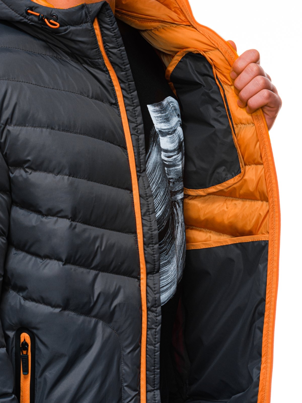 Men'S Quilted Transition Jacket Prophet Dark Grey-UHXE-S-Urbanheer