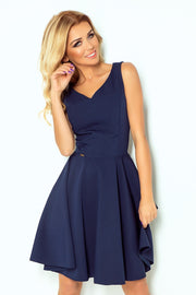 Numoco 114-7 Dress Circle - Heart-Shaped Neckline - Navy Blue-numoco-Navy Blue-S-Urbanheer