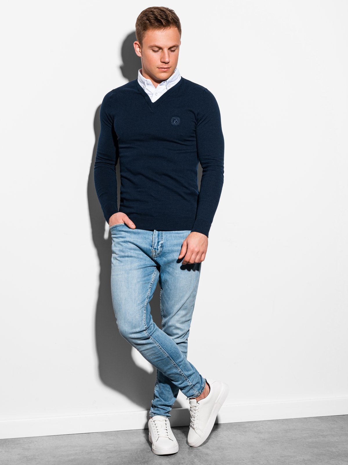 Men'S Sweater Calvario Navy-UHXE-L-Urbanheer