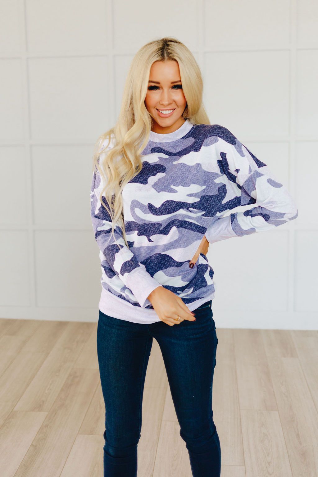 Andi Camo Lightweight Top-UHXSW-DARK BLUE-S-Urbanheer