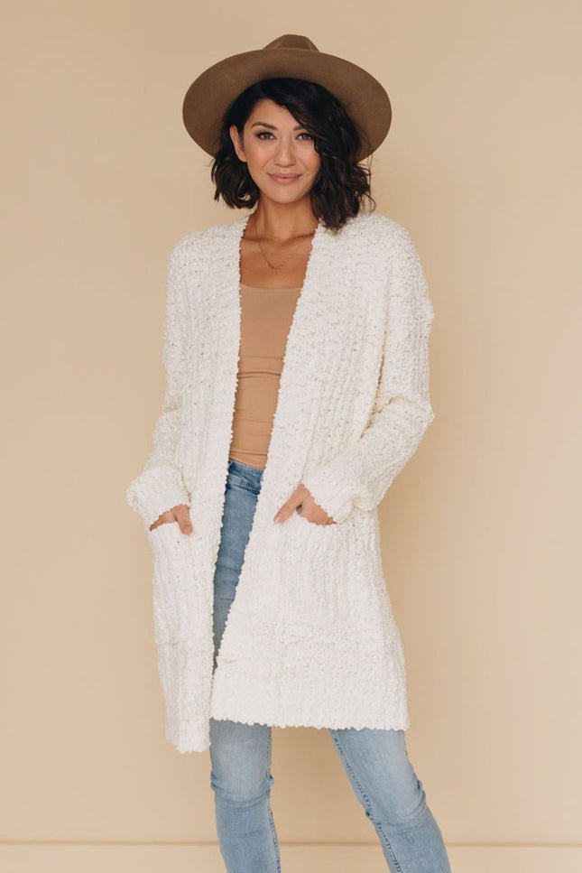 Homegrown Pebble Textured Cardigan-Stay Warm in Style-CREAM-S-Urbanheer