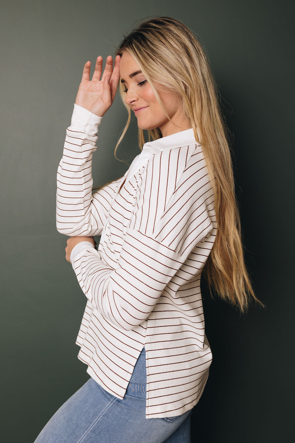 Malia Knit Polo Top-UHXSW-WHITE-SMALL-Urbanheer