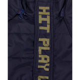 UBS2 Navy blue boy's jacket with detachable hood.