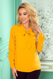 Numoco 140-13 Blouse With Bond - Mustard Color-numoco-Mustard Color-S-Urbanheer