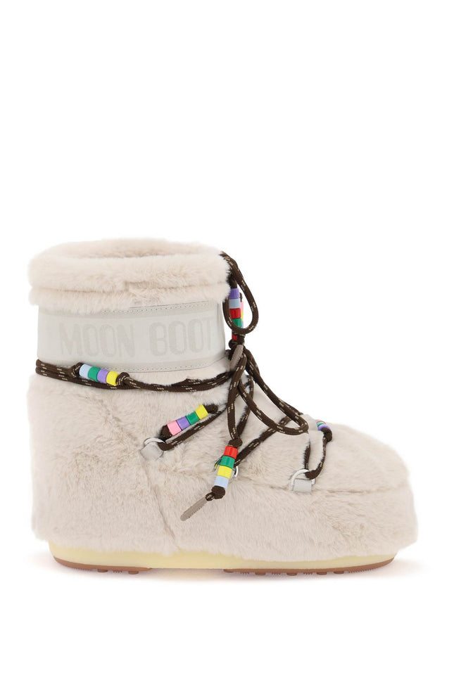 Moon boot icon low faux-fur beads after-ski boots