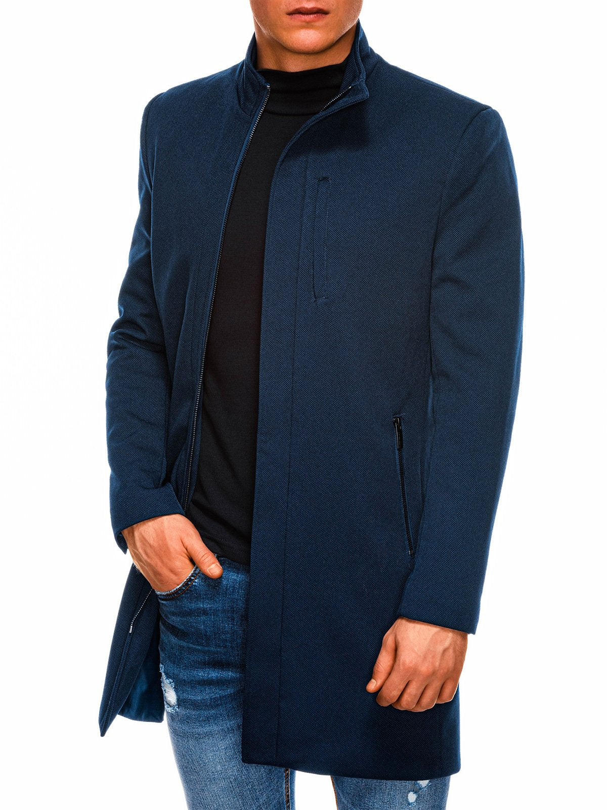 Men's zipper coat Bender navy-UHXE-S-Urbanheer