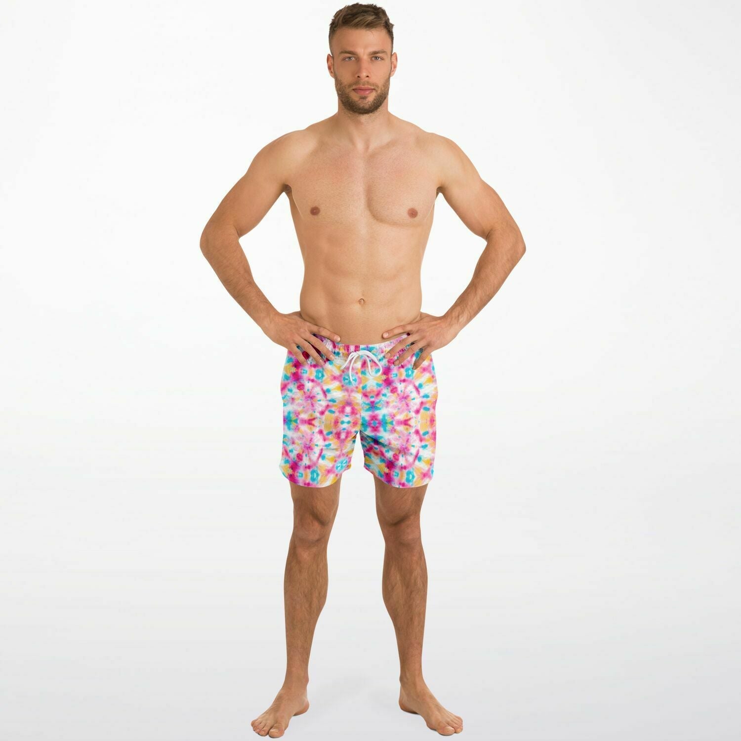Tie-Dye-For 5.5" Men Swim Shorts-Subliminator-XS-Urbanheer