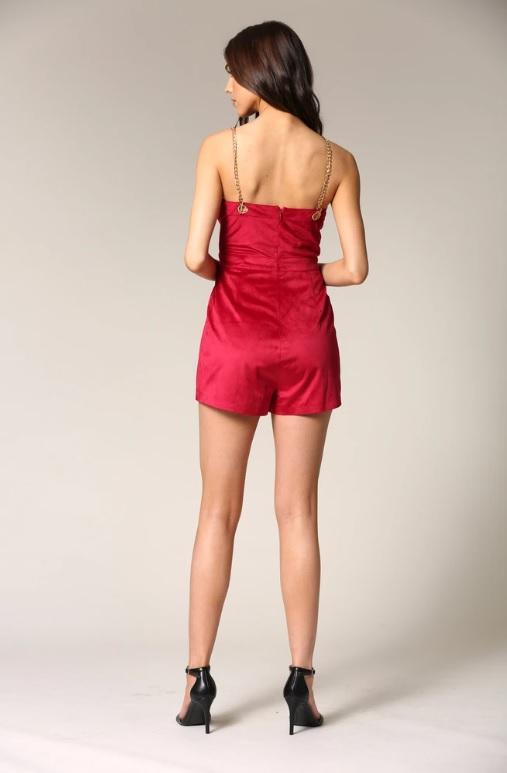 Alexa- Velvet Romper-Rose Paulino-Large-Navy-Urbanheer