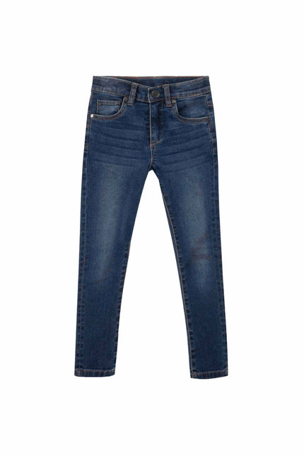 Ubs2 Boy'S Blue Superflex Cotton Denim Trousers-UBS2-2-Urbanheer