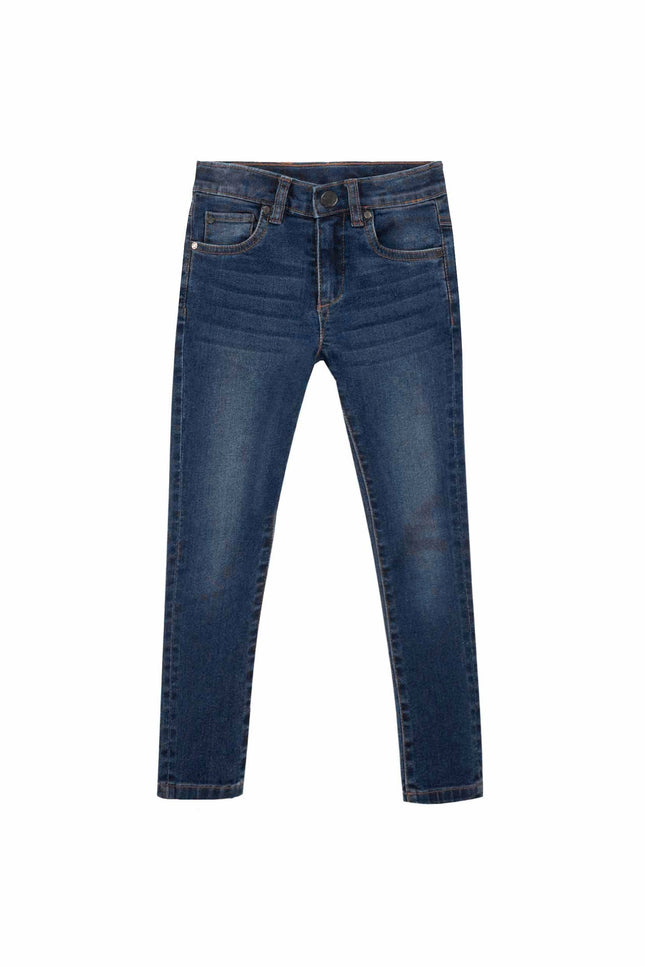 Ubs2 Boy'S Blue Superflex Cotton Denim Trousers-UBS2-2-Urbanheer