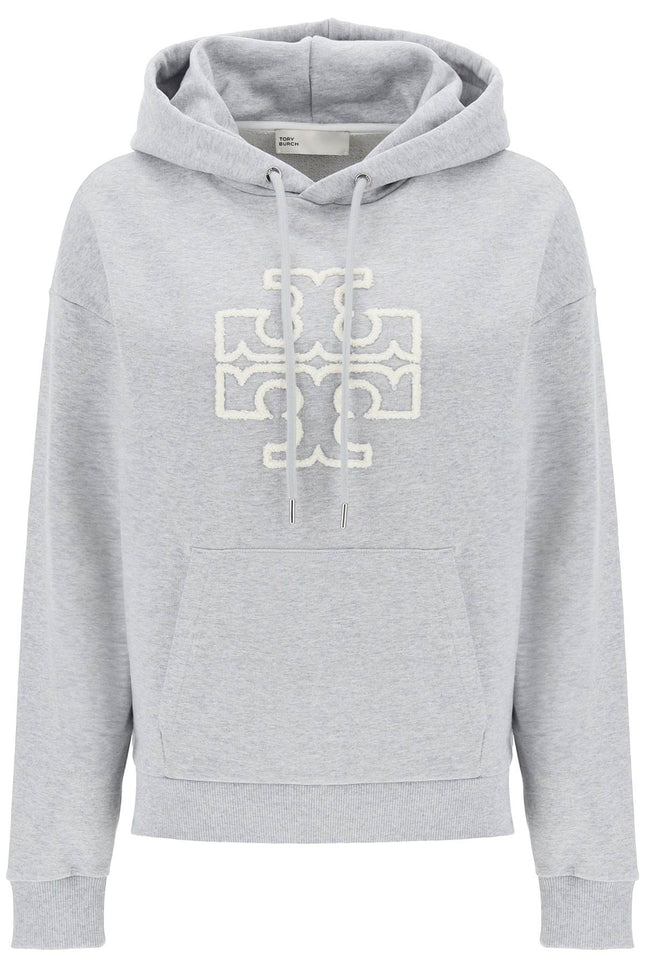 Tory burch hoodie with t logo