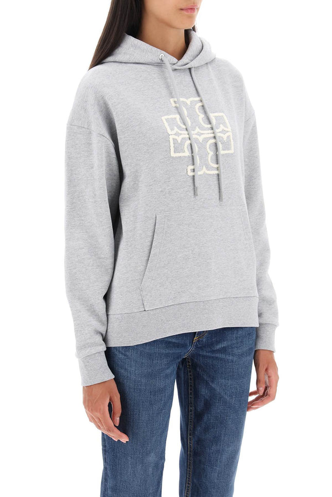 Tory burch hoodie with t logo