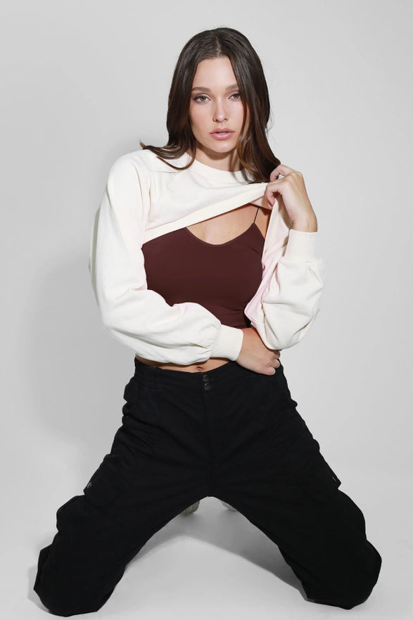 Skinny Strap Cropped Cami-Clothing - Women-NIKIBIKI-Popcorn-xs-Urbanheer