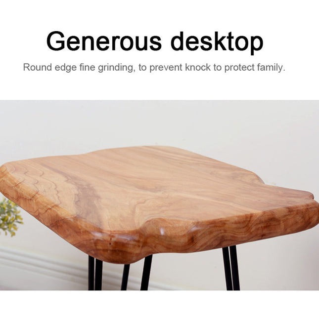Hand Made Natural Edge Solid Wood Side Table-Side Tables-G-BlakHom-Urbanheer