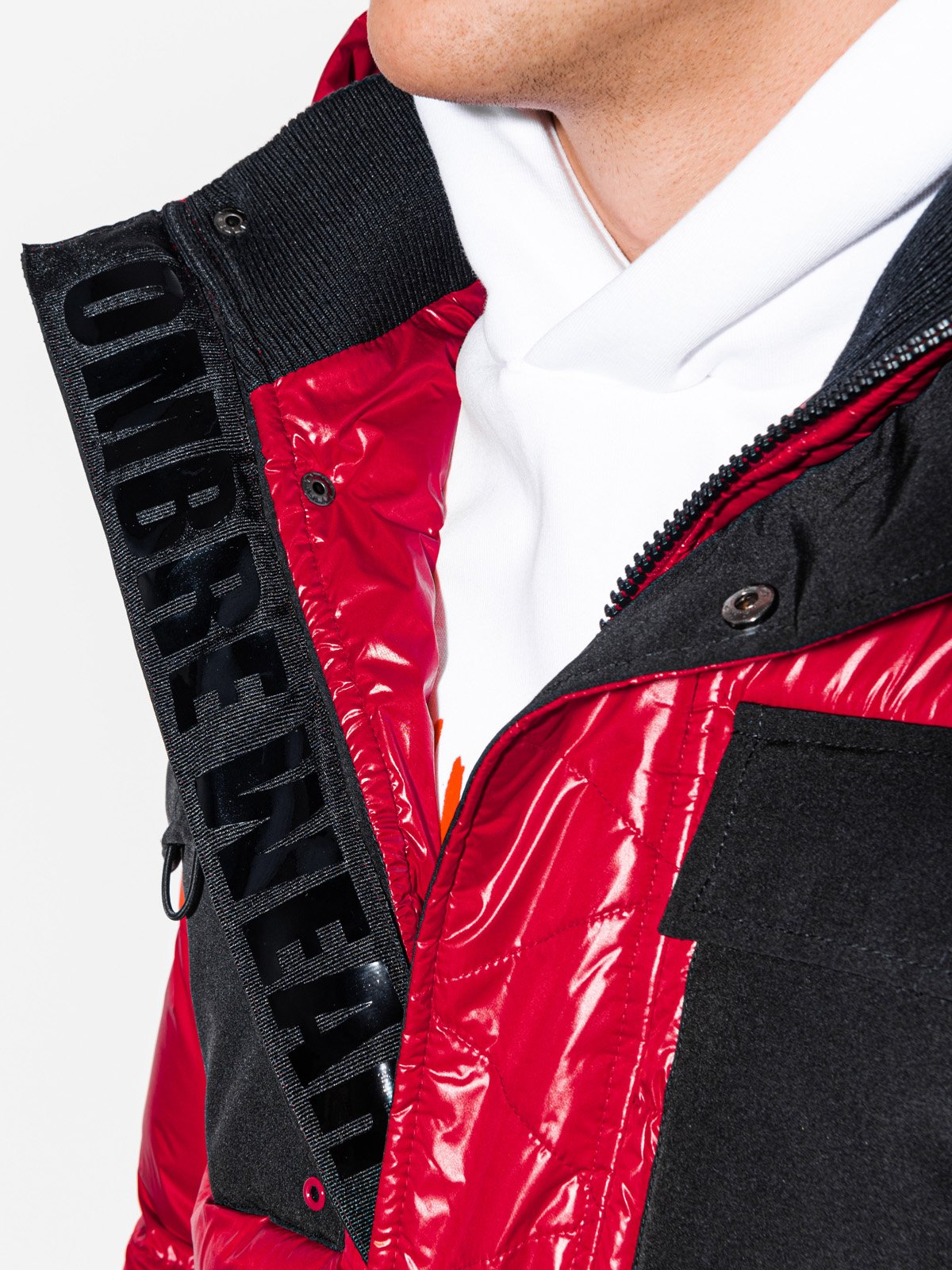 Men'S Quilted Transition Jacket Celestyn Red-UHXE-M-Urbanheer