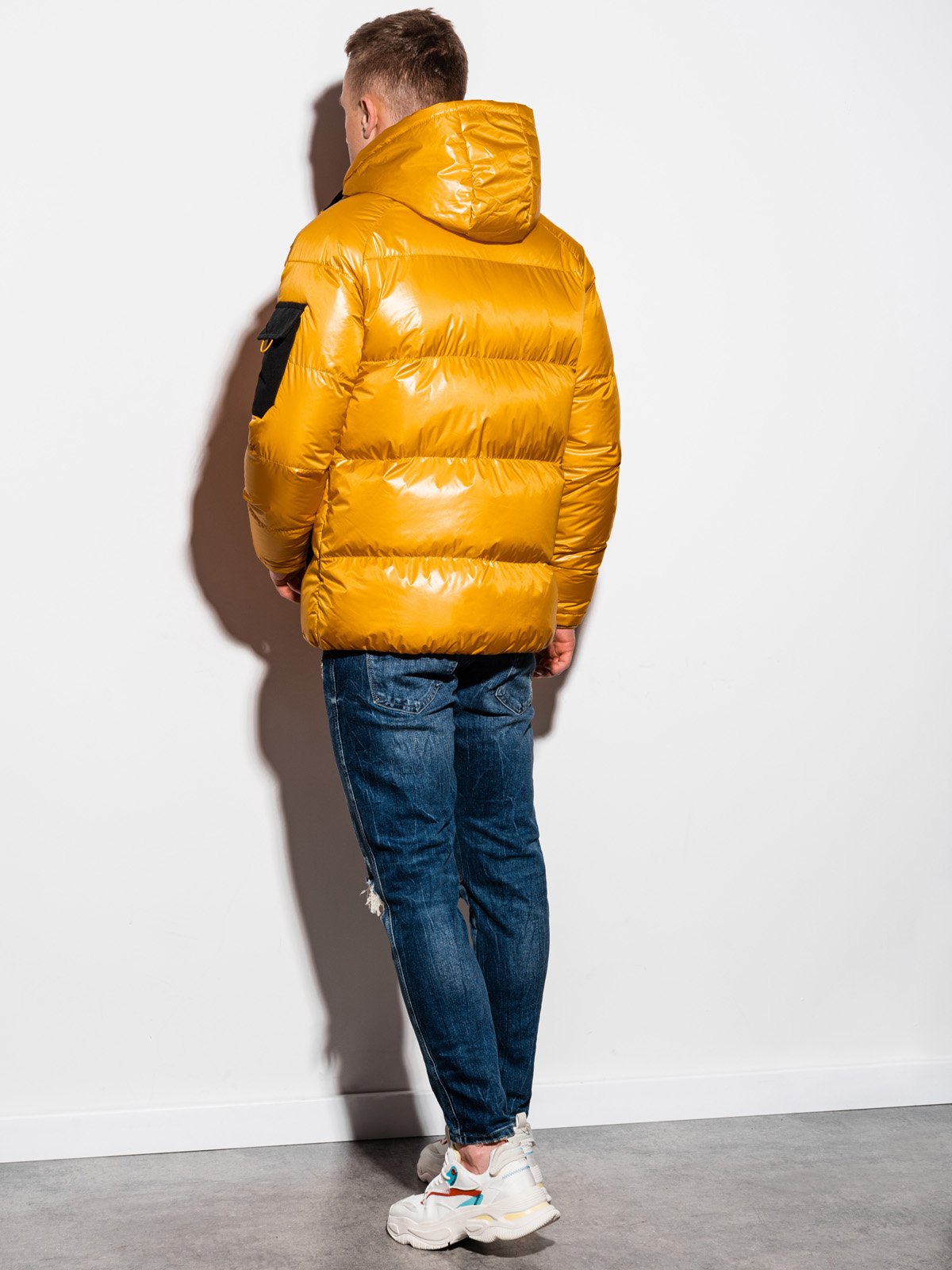 Men's transition jacket Celestyn yellow-UHXE-M-Urbanheer