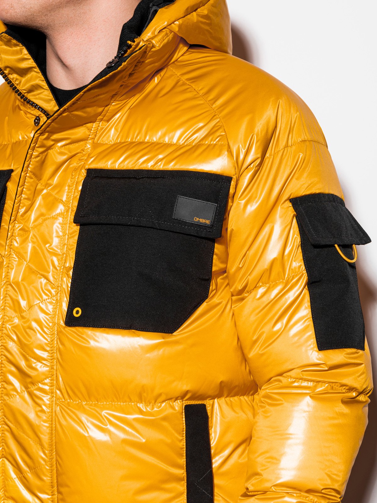 Men's transition jacket Celestyn yellow-UHXE-M-Urbanheer