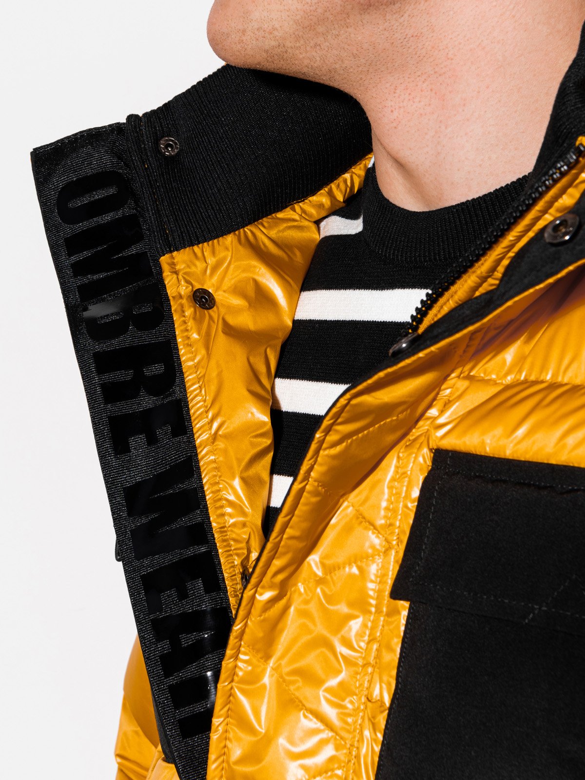 Men's transition jacket Celestyn yellow-UHXE-M-Urbanheer