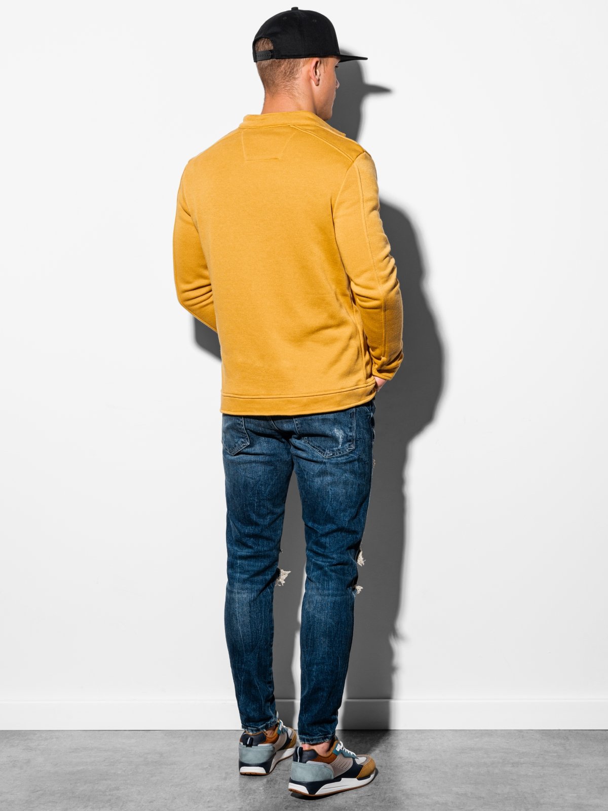 Men'S Sweatshirt Zip Matteo Yellow-UHXE-S-Urbanheer