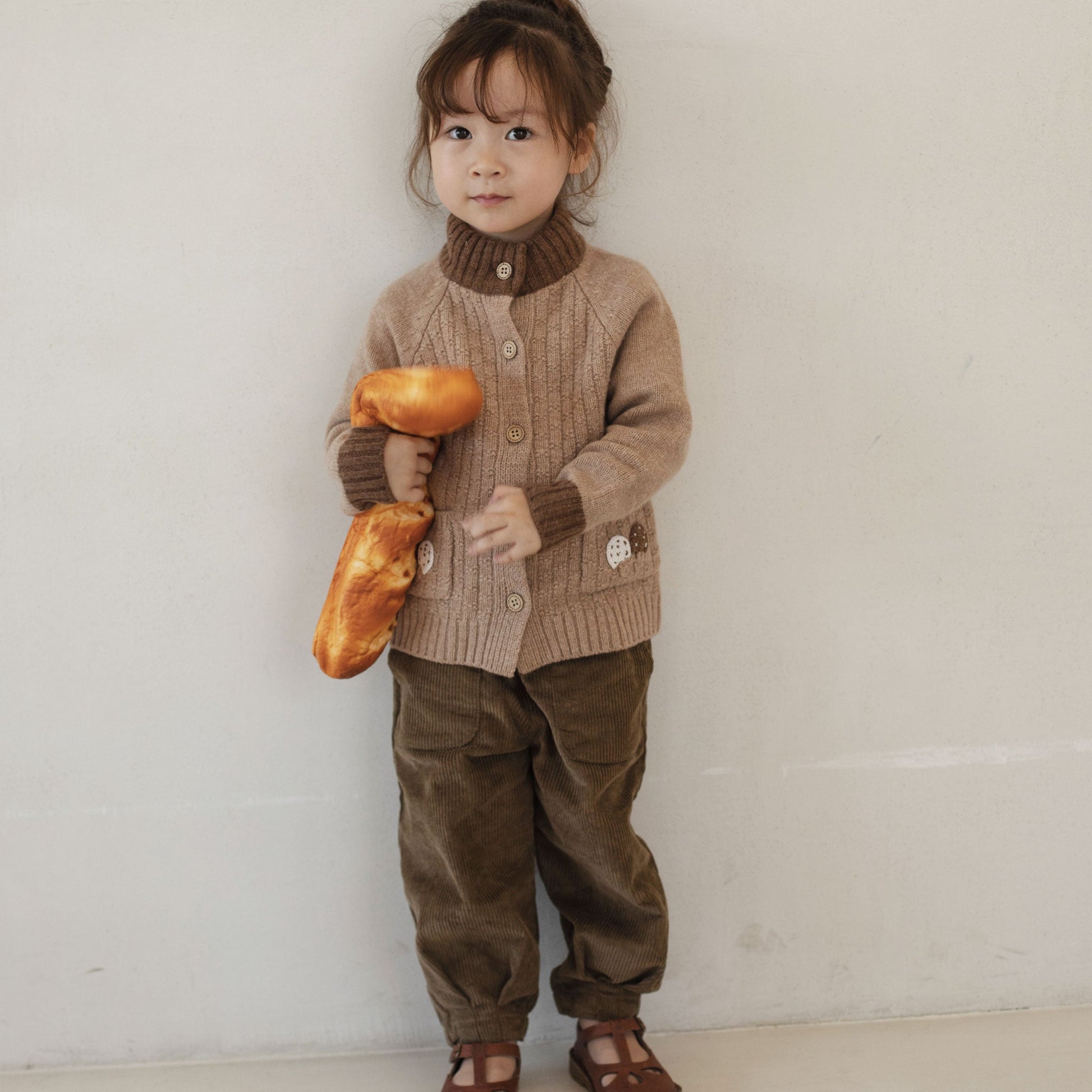 Toddler Merino Wool Cardigan-Caramel Mushroom-NORSU-ORGANIC-Caramel-18-24M-Urbanheer